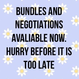Bundles and negotiations!!