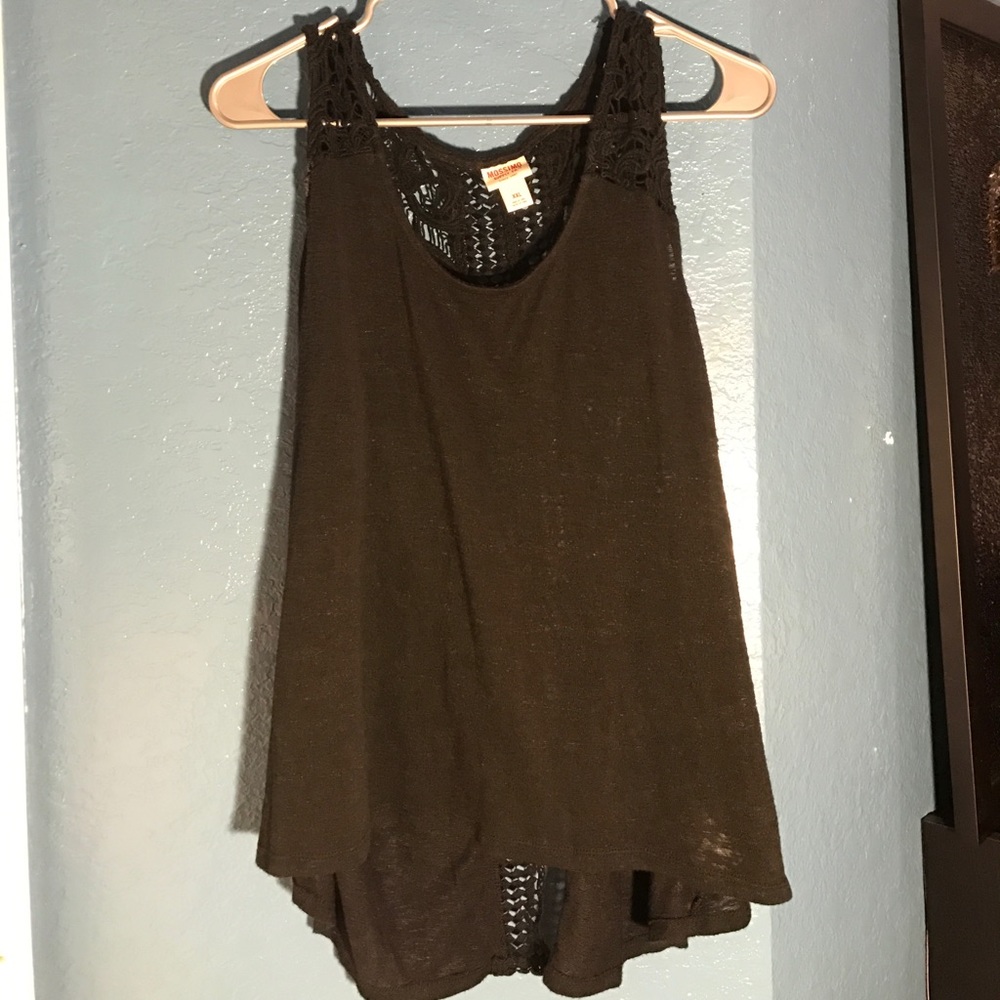 Black lace tank top