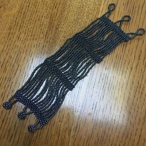 Unique beaded cuff bracelet - SOLD