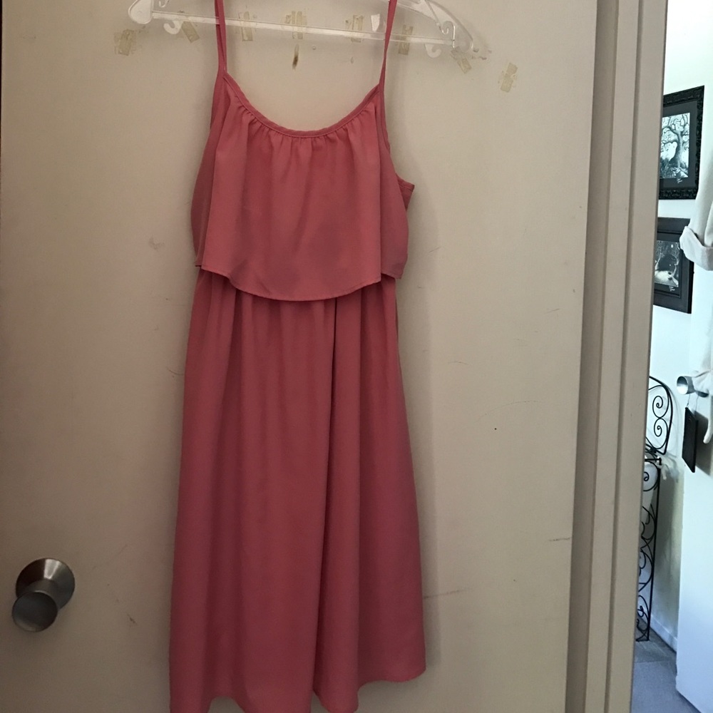Pink long dress
