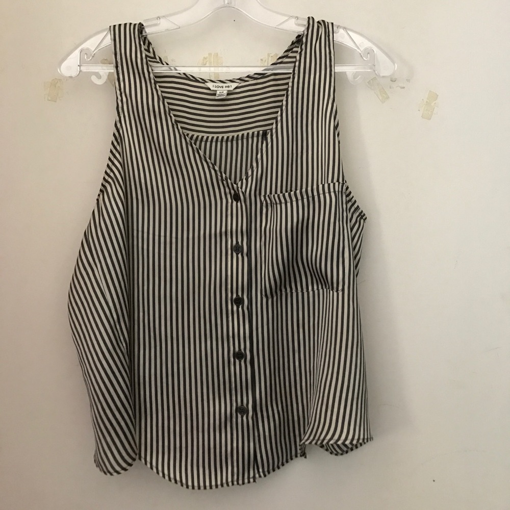 Striped button down