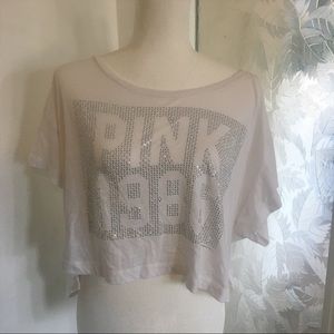 PINK large bedazzled top