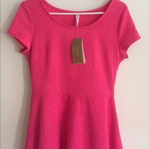 Franscea's Hot Pink Scoop Neck Dress