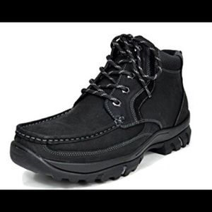 Bruno Marc Men's Leather Rubber Outsole Boots