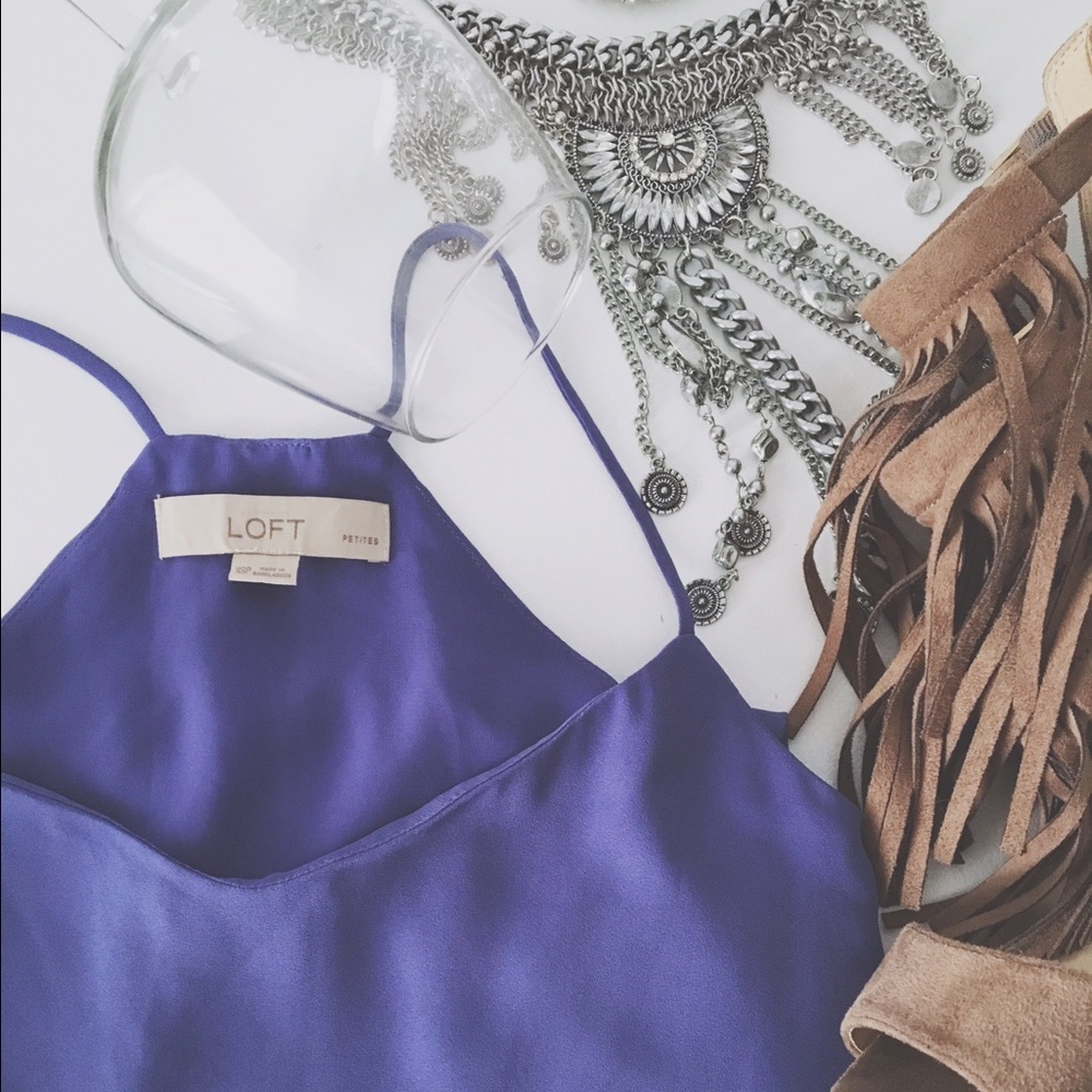 LOFT periwinkle purple tank