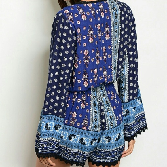 LAST ONE! 🎉HP🎉 Adorable BOHO tasseled romper! - Picture 2 of 6