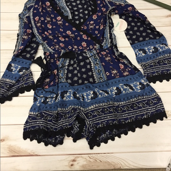 LAST ONE! 🎉HP🎉 Adorable BOHO tasseled romper! - Picture 6 of 6