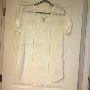 Francesca's white swim cover up