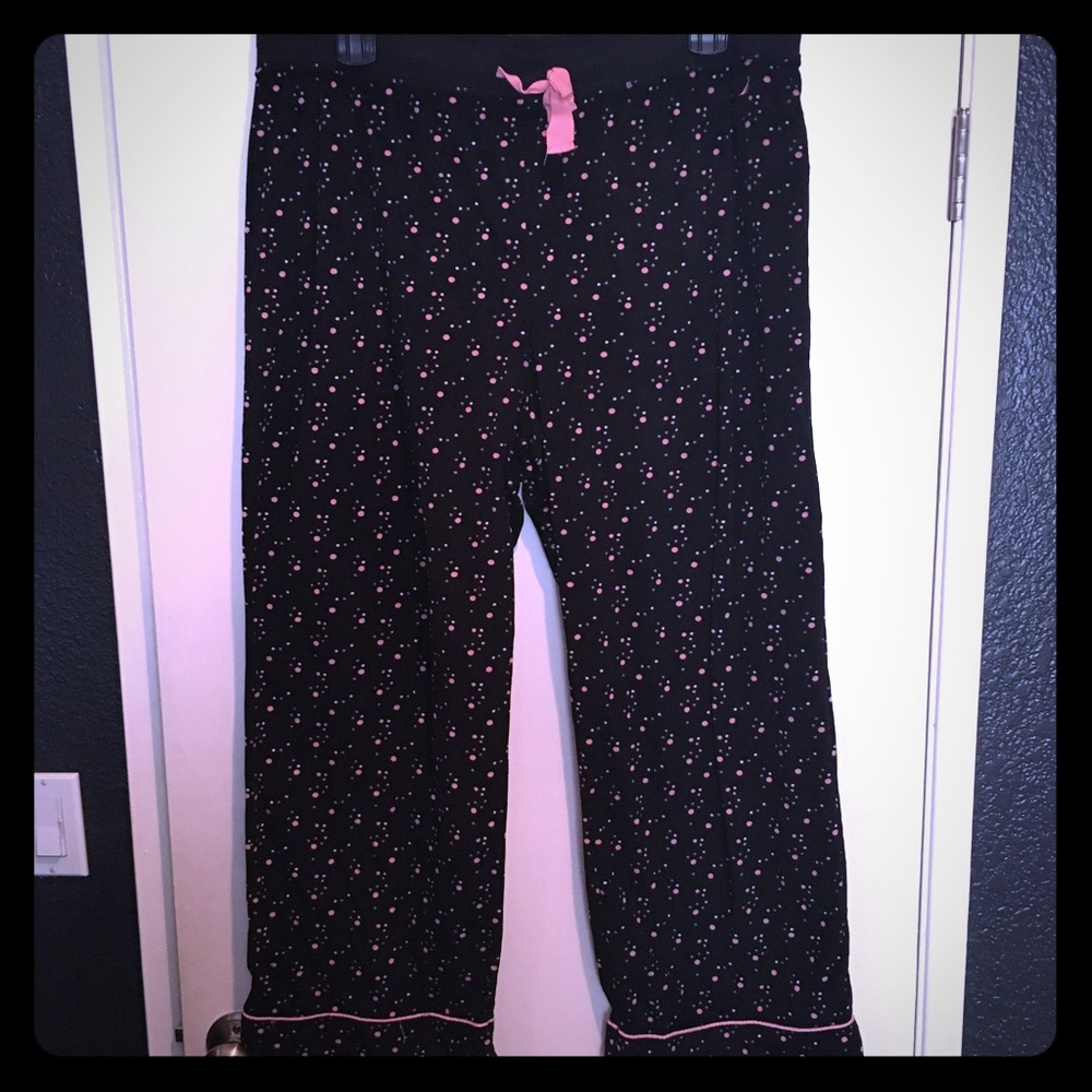 Velvety soft black and pink PJs
