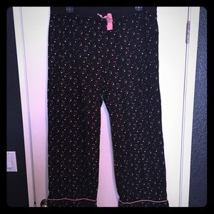 Velvety soft black and pink PJs
