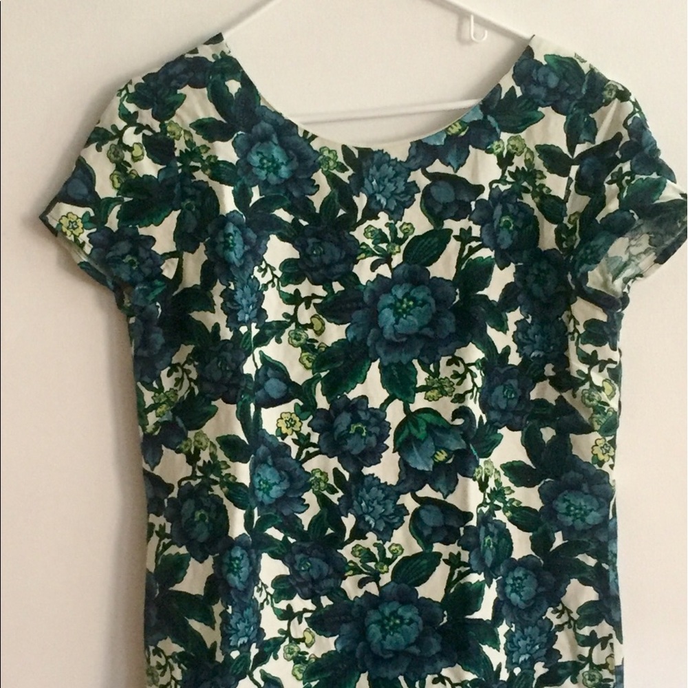 Blue/Navy/Cream Floral Dress