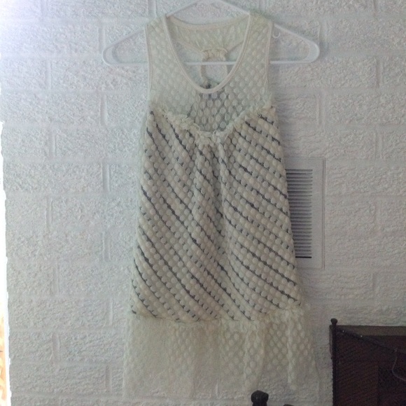 Charlotte Russe Tops - Charlotte Russe Stripe and lace tank top