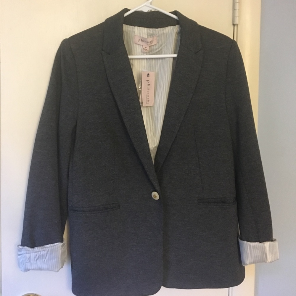 Heather gray philosophy blazer