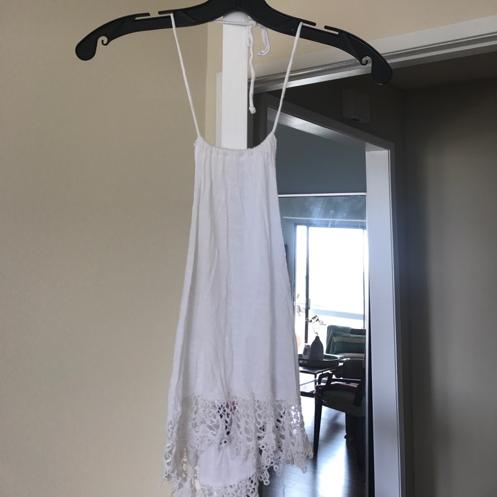 Emma and Sam white halter top