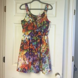 Multi-Color Ruffle Dress