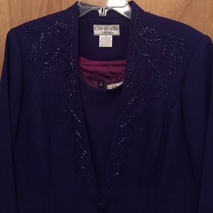 Evening, long, embellished dress with jacket.