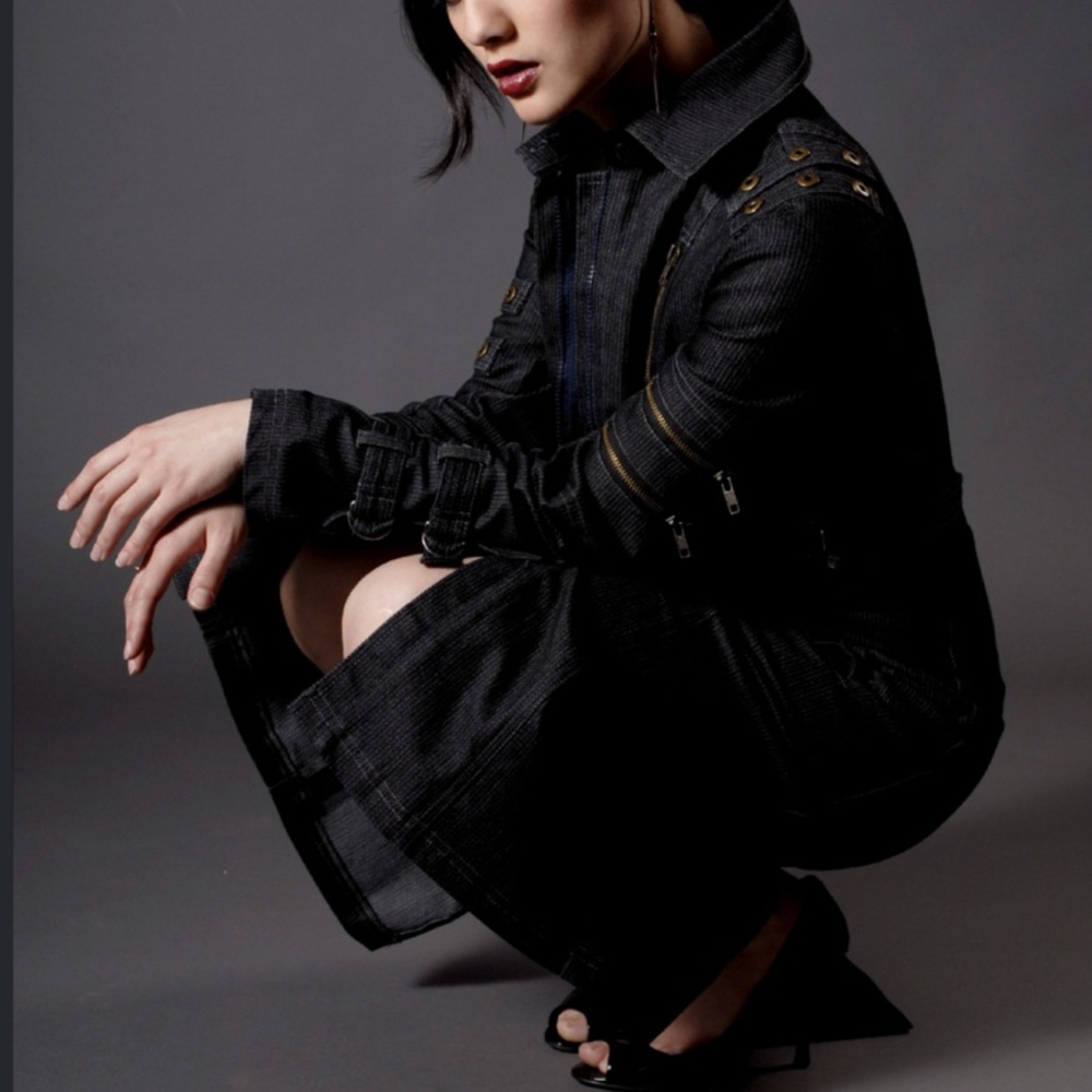 Badass Sci-Fi denim stretch jacket dress