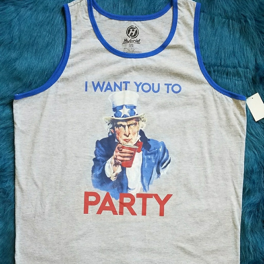 NWT 4th of July Party Tank Top Men's