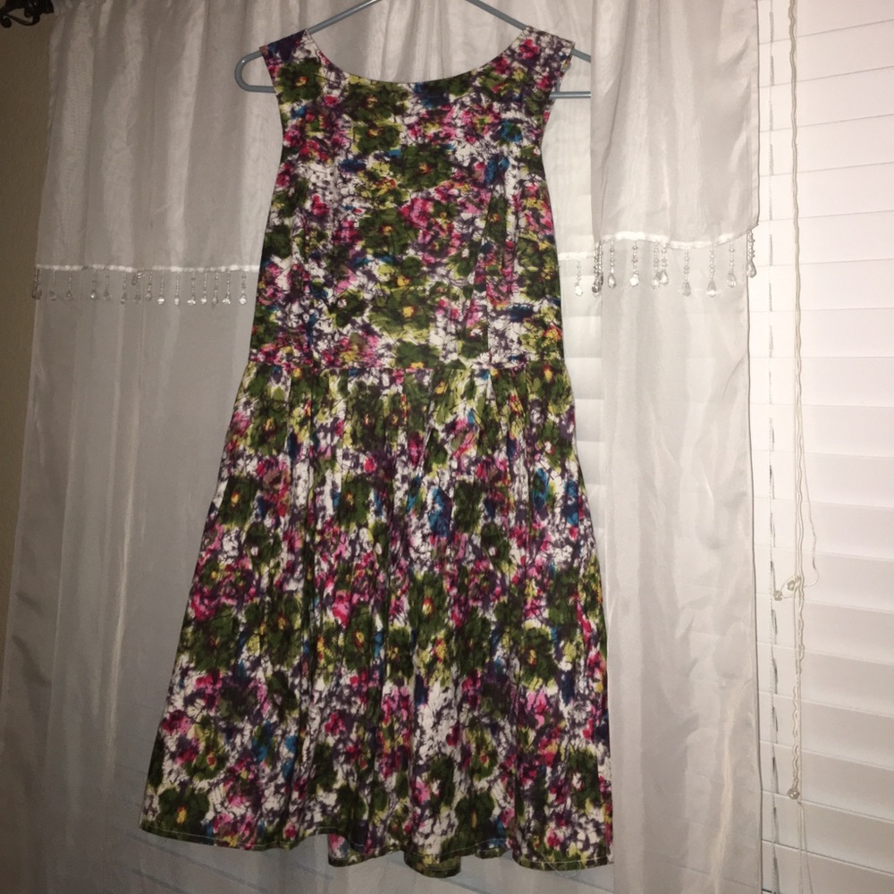 A floral printed bar III dress