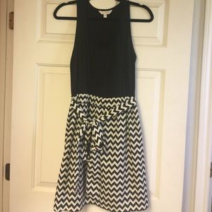 Charming Charlie Black and White Chevron Dress