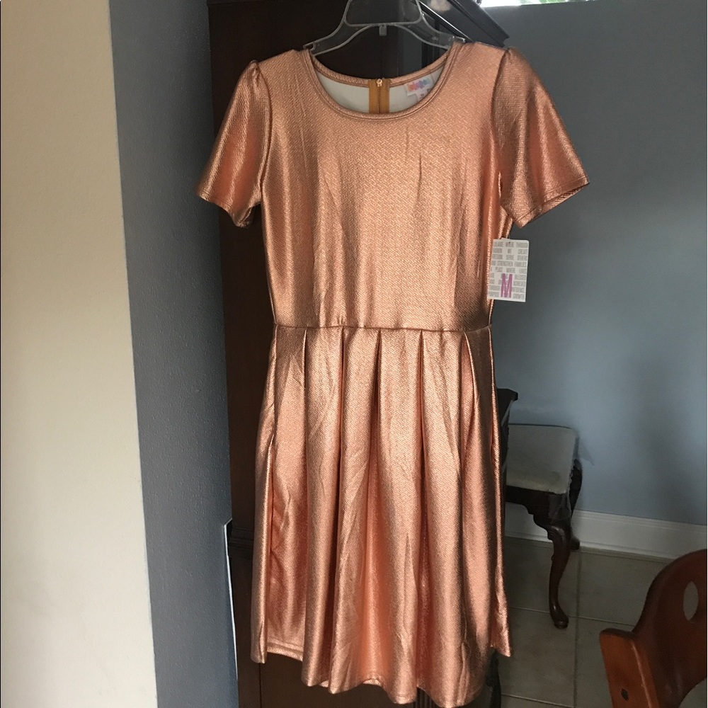 NWT M Amelia LLR Rose Gold Dress