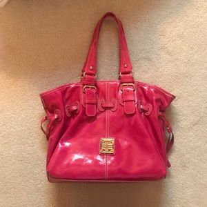 Dooney & Bourke pink patent leather Chiara bag