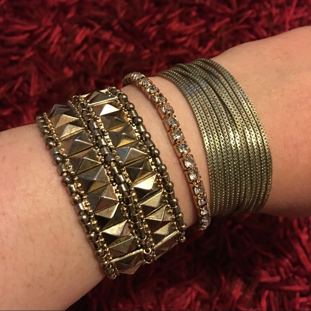 Brass/Gold Tone Bracelet Lot