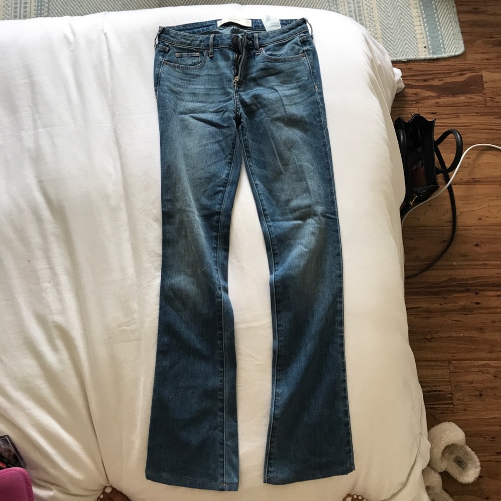 Blue boot cut jeans