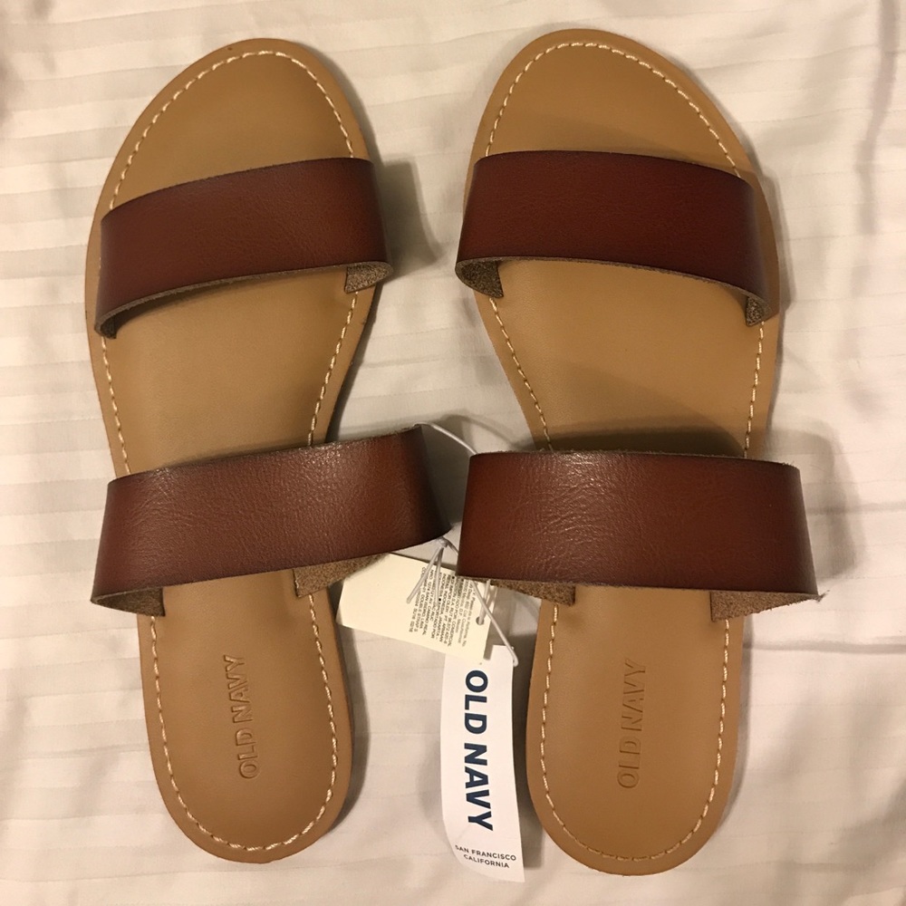 Old Navy Brown Slides