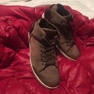 Authentic LV Sneakers Damier Suede Military Green