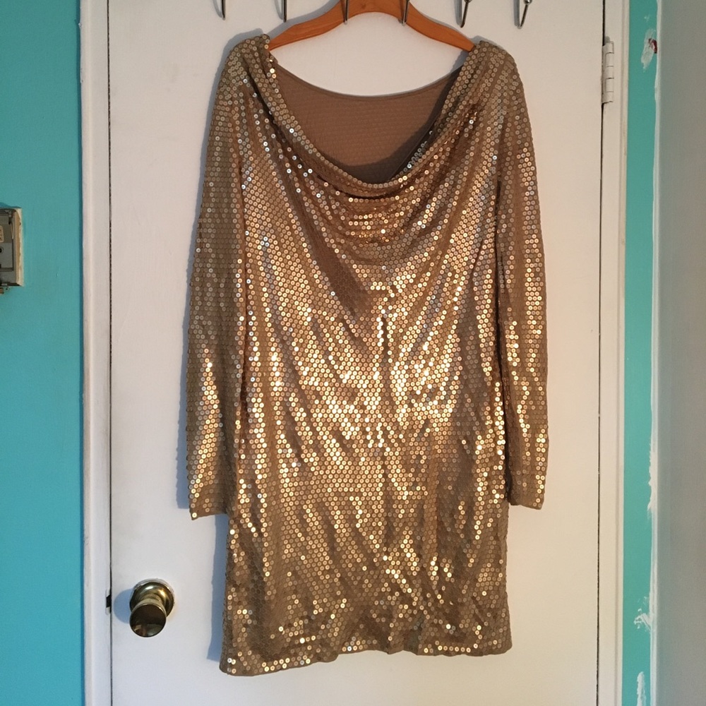 Gold MK sequin dress
