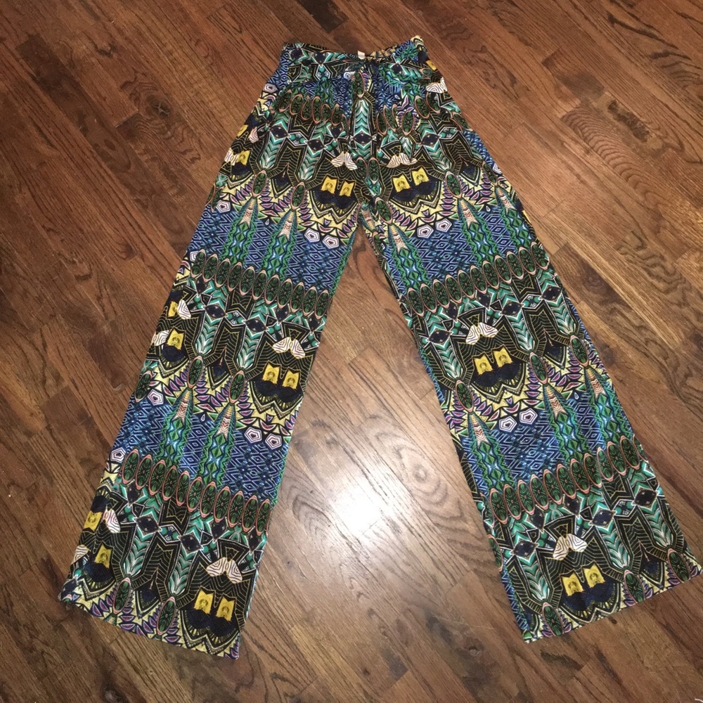 American Threads Patterned Flare Pants - image 1