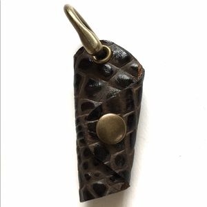 Leather 4-Standard Key Holster +Solid Brass D-Ring