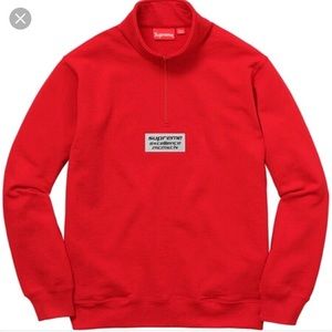 Supreme Reflective Half Zip Sweatshirt