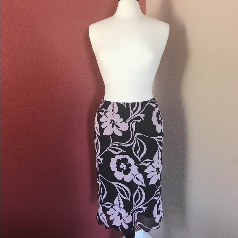 Natalie Rose Purple Floral Skirt