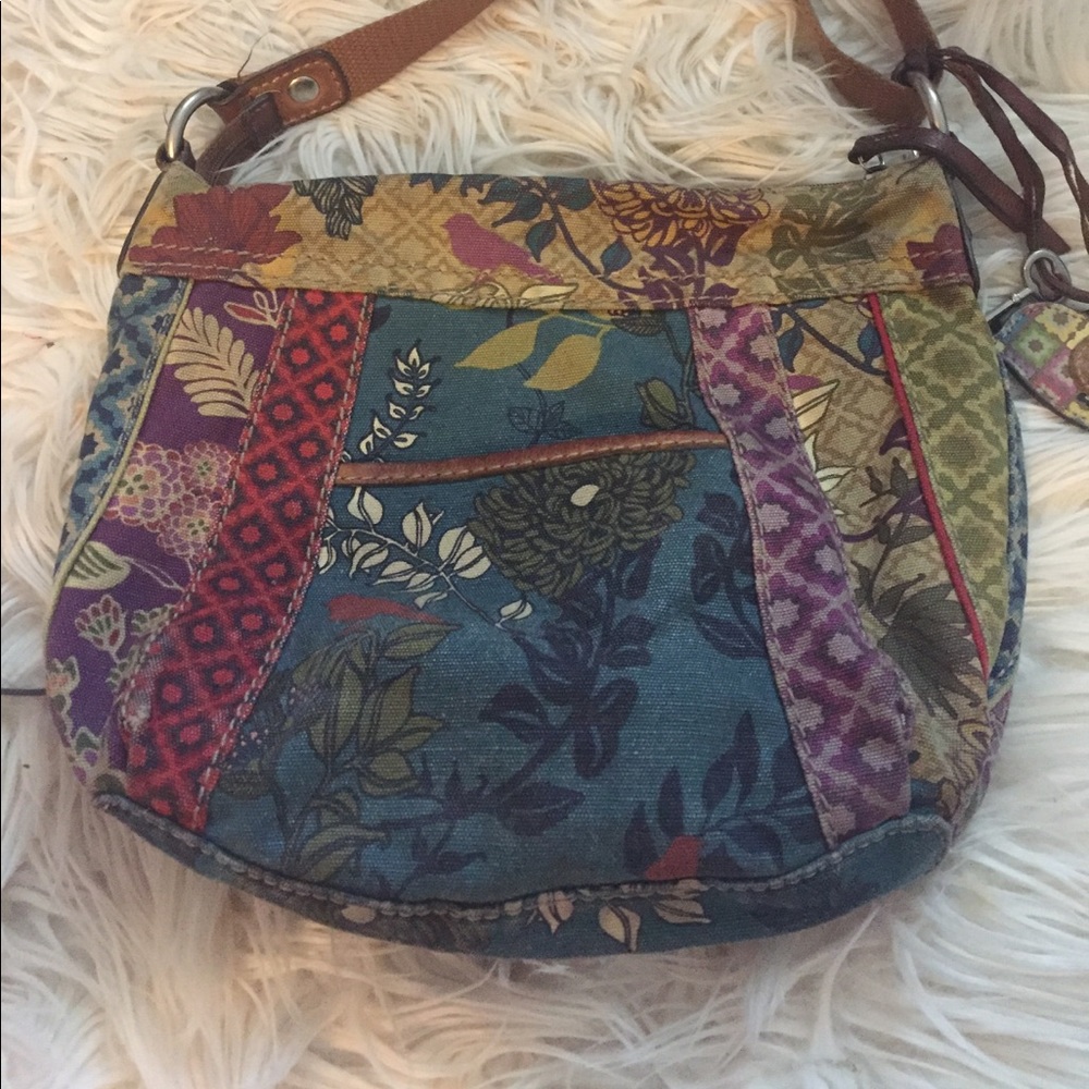 Fossil Patchwork Crossbody