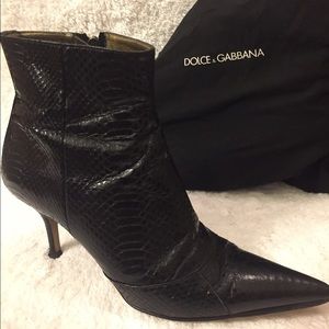 Dolce & Gabbana Black Leather Boots