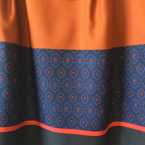 Navy, Orange, and Rust Loft Dress - Picture 4 of 4