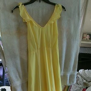 Yellow Backless Maxi Summer Dress sz. M