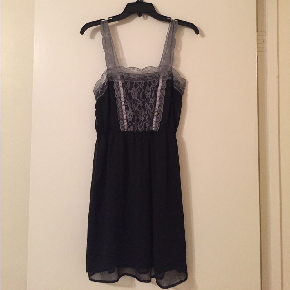 Black dress with lace