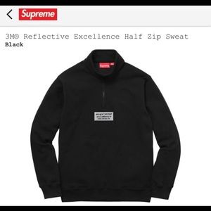 Supreme Reflective Half Zip Sweatshirt