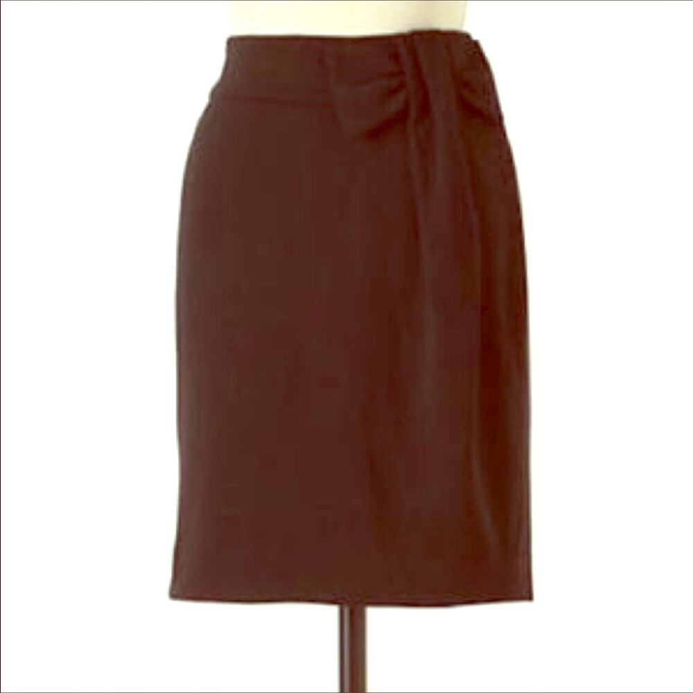 Anthropologie Taikonhu Black Bow Pencil Skirt