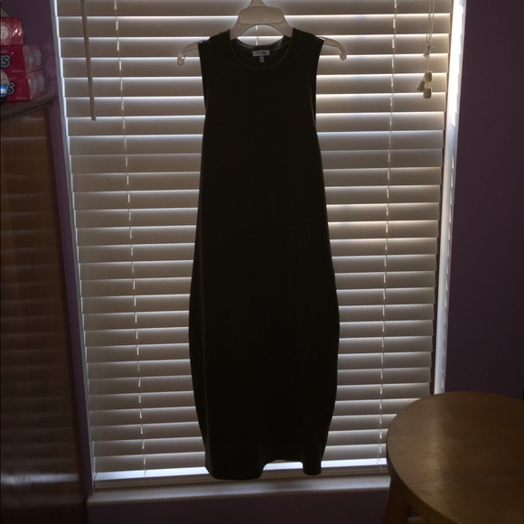 hunter/forest green midi dress - Picture 3 of 4