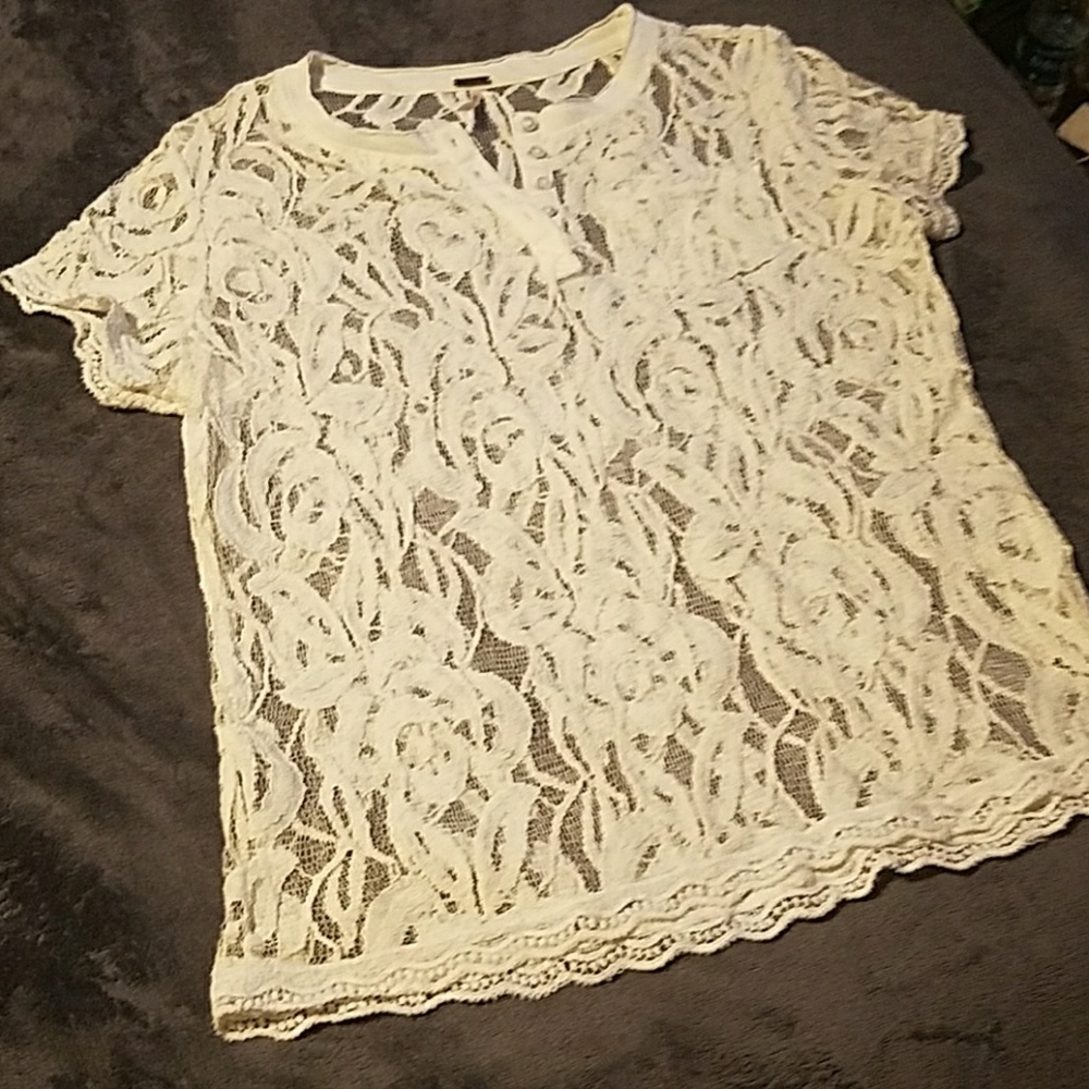White lace top
