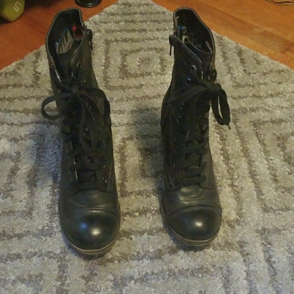 Black Laced Combat Boots