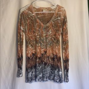 Long sleeved Daytrip large multicolor top