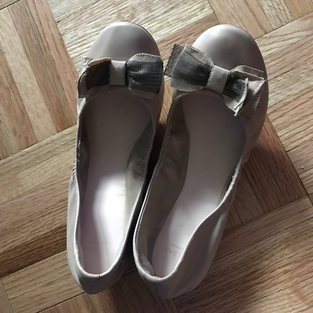Cole Haan Nude Bowtie Ballet Flats Soft Leather
