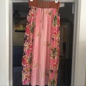 Long floral skirt