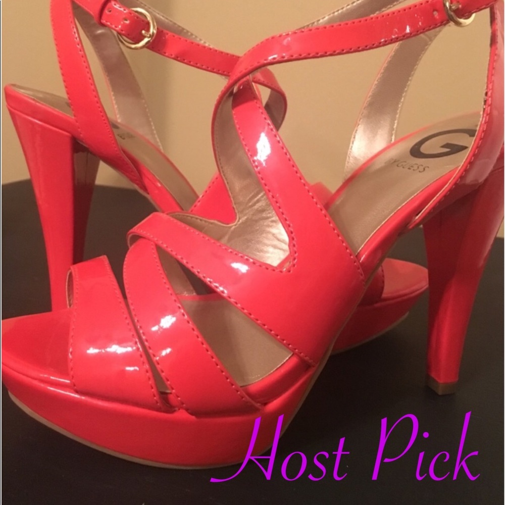 🎉HP🎉 EUC-----G by Guess strappy coral heels