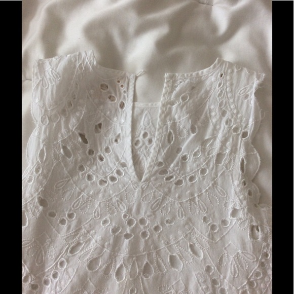 Michael Kors cropped Eyelit embroidered cotton top - Picture 4 of 4